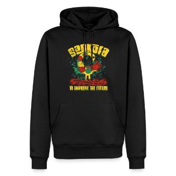 Sankofa Symbol Adinkra Ghana - Männer Premium Bio Hoodie - Schwarz - Vorne - Nico (187cm)