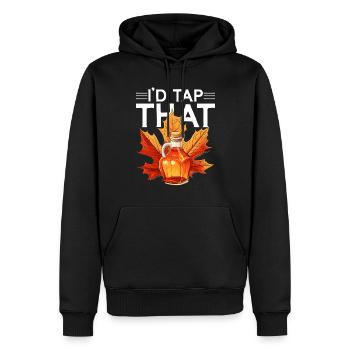 sirop d’érable érable érable sève d’érable je tapoterais ça - Sweat à capuche Premium bio Homme - noir - Devant - Nico (187cm)