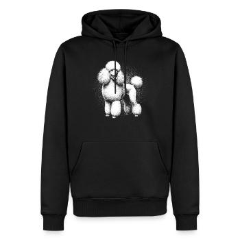 Caniche Chien - Sweat à capuche Premium bio Homme - noir - Devant - Nico (187cm)