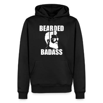 Giftidea Beard Men - Männer Premium Bio Hoodie - Schwarz - Vorne - Nico (187cm)