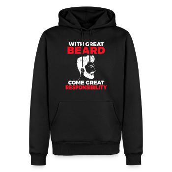 Giftidea Beard Men - Männer Premium Bio Hoodie - Schwarz - Vorne - Nico (187cm)