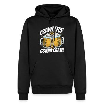 Crawled Pub Crawl Alcohol Drinking - Männer Premium Bio Hoodie - Schwarz - Vorne - Nico (187cm)