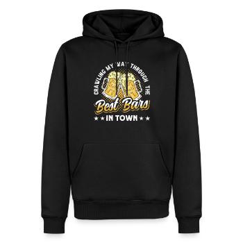 Crawled Pub Crawl Alcohol Drinking - Männer Premium Bio Hoodie - Schwarz - Vorne - Nico (187cm)