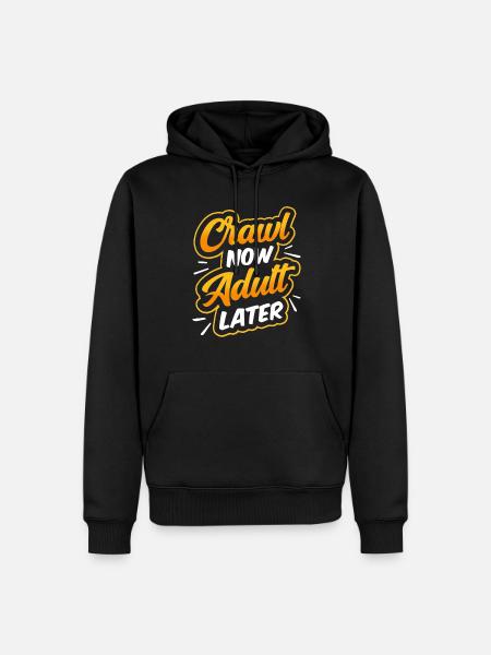 Crawled Pub Crawl Alcohol Drinking - Männer Premium Bio Hoodie - Schwarz