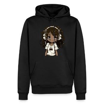 K-Pop Anime African American Kpop Musik - Männer Premium Bio Hoodie - Schwarz - Vorne - Nico (187cm)