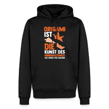 Japanese Folding Art Origami - Men’s Premium Organic Hoodie - black - Front - Nico (187cm)