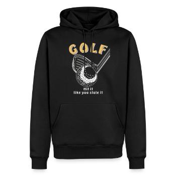 GOLF Frappez-le comme si vous l’aviez volé - Sweat à capuche Premium bio Homme - noir - Devant - Nico (187cm)