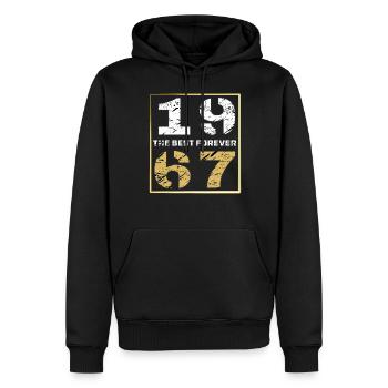 LE MEILLEUR POUR TOUJOURS 1967 - Sweat à capuche Premium bio Homme - noir - Devant - Nico (187cm)
