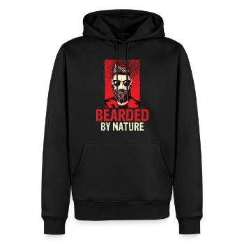 Giftidea Beard Men - Männer Premium Bio Hoodie - Schwarz - Vorne - Nico (187cm)