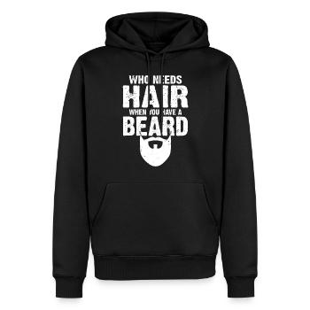 Giftidea Beard Men - Männer Premium Bio Hoodie - Schwarz - Vorne - Nico (187cm)