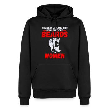 Giftidea Beard Men - Männer Premium Bio Hoodie - Schwarz - Vorne - Nico (187cm)