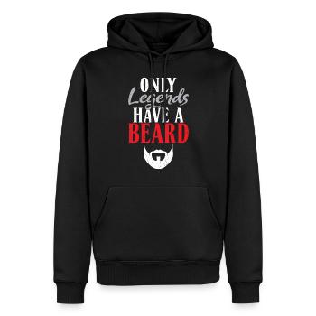 Giftidea Beard Men - Männer Premium Bio Hoodie - Schwarz - Vorne - Nico (187cm)