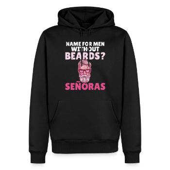 Giftidea Beard Men - Männer Premium Bio Hoodie - Schwarz - Vorne - Nico (187cm)