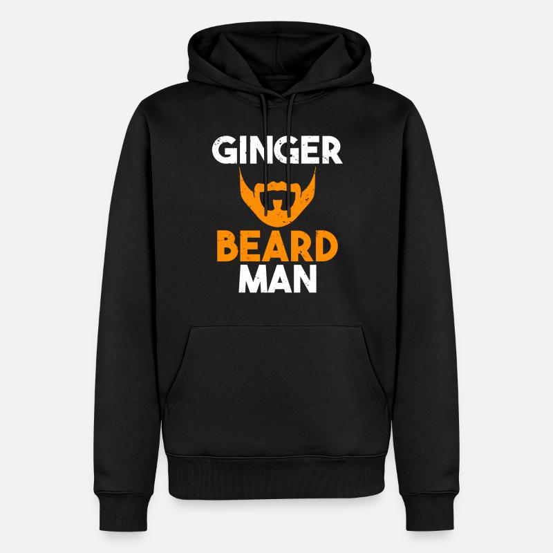 Giftidea Beard Men - Men’s Premium Organic Hoodie - black