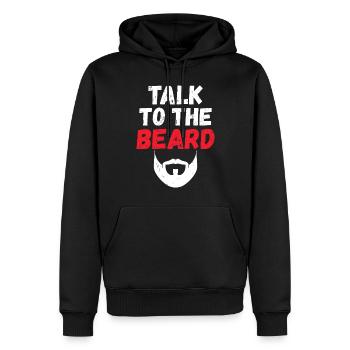 Giftidea Beard Men - Männer Premium Bio Hoodie - Schwarz - Vorne - Nico (187cm)