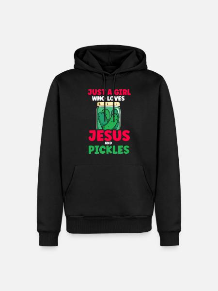 Pickles & Jesus Pickle Vegetable Growing - Men’s Premium Organic Hoodie - black