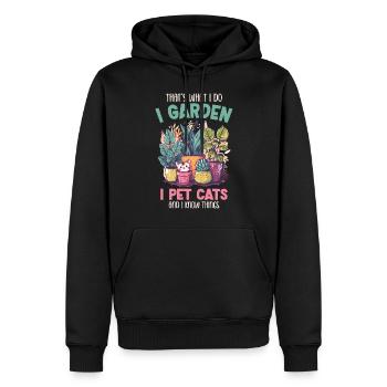 I Garden I Pet Cats Pflanzen Pflanzen Geschenk - Männer Premium Bio Hoodie - Schwarz - Vorne - Nico (187cm)