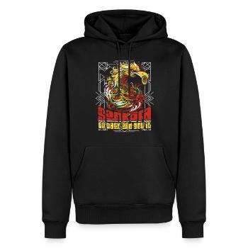 Sankofa Go Back And Get It - Men’s Premium Organic Hoodie - black - Front - Nico (187cm)
