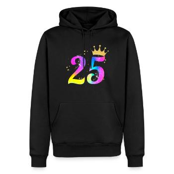 25. Geburtstag Geschenkidee Für 25 Jahre Alt - Männer Premium Bio Hoodie - Schwarz - Vorne - Nico (187cm)