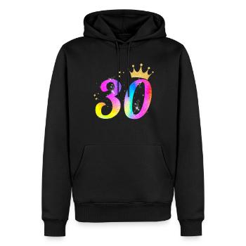 30. Geburtstag Geschenkidee Für 30 Jahre Alt - Männer Premium Bio Hoodie - Schwarz - Vorne - Nico (187cm)