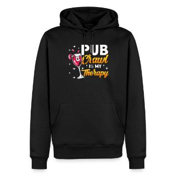Crawled Pub Crawl Alcohol Drinking - Männer Premium Bio Hoodie - Schwarz - Vorne - Nico (187cm)