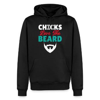 Giftidea Beard Men - Männer Premium Bio Hoodie - Schwarz - Vorne - Nico (187cm)