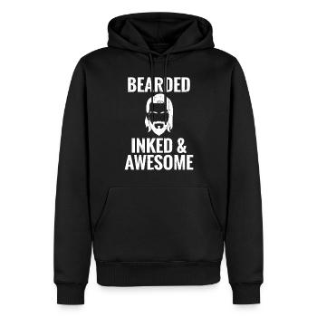 Giftidea Beard Men - Männer Premium Bio Hoodie - Schwarz - Vorne - Nico (187cm)