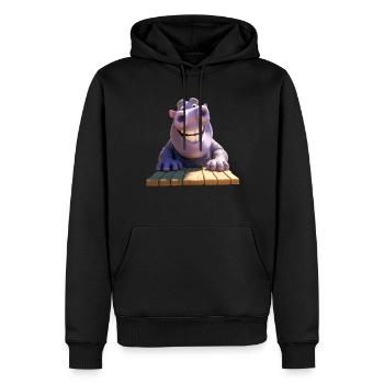 Nilpferd Flusspferd Papa Hippopotamus Cooles Hippo - Männer Premium Bio Hoodie - Schwarz - Vorne - Nico (187cm)