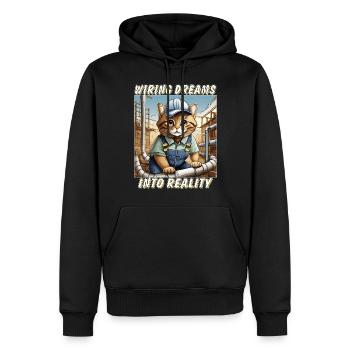 CAT INSTALLER Wiring Dreams into Reality - Men’s Premium Organic Hoodie - black - Front - Nico (187cm)