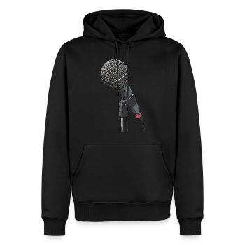Poète Spoken Word Stand-up Comedian - Sweat à capuche Premium bio Homme - noir - Devant - Nico (187cm)
