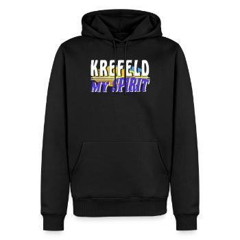 KREFELD MON - Sweat à capuche Premium bio Homme - noir - Devant - Nico (187cm)