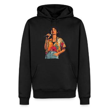 Poète Spoken Word Stand-up Comedian - Sweat à capuche Premium bio Homme - noir - Devant - Nico (187cm)