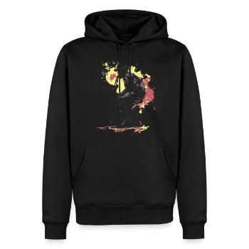 Poète Spoken Word Comédien de stand-up - Sweat à capuche Premium bio Homme - noir - Devant - Nico (187cm)