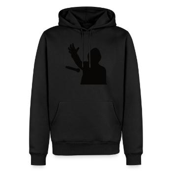 Poète Spoken Word Stand-up Comedian - Sweat à capuche Premium bio Homme - noir - Devant - Nico (187cm)