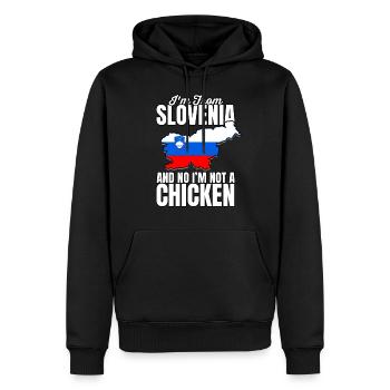 Slowenien I'm From Slovenia Not A Chicken - Männer Premium Bio Hoodie - Schwarz - Vorne - Nico (187cm)