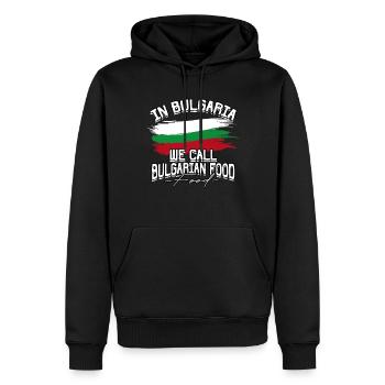Bulgarien In Bulgaria We Call Bulgarian Food - Männer Premium Bio Hoodie - Schwarz - Vorne - Nico (187cm)