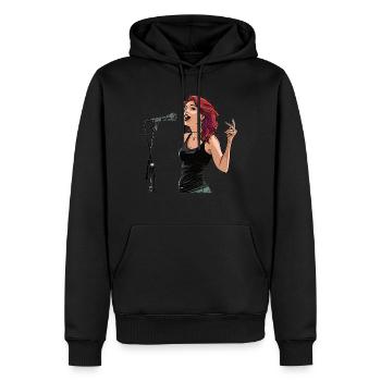 Poète Spoken Word Stand-up Comedian - Sweat à capuche Premium bio Homme - noir - Devant - Nico (187cm)