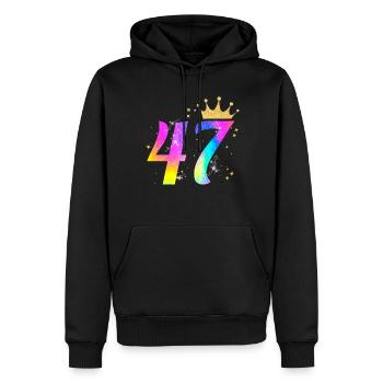 47. Geburtstag Geschenkidee Für 47 Jahre Alt Zum - Männer Premium Bio Hoodie - Schwarz - Vorne - Nico (187cm)