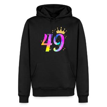 49. Geburtstag Geschenkidee Für 49 Jahre Alt Zum - Männer Premium Bio Hoodie - Schwarz - Vorne - Nico (187cm)