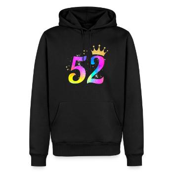 52. Geburtstag Geschenkidee Für 52 Jahre Alt Zum - Männer Premium Bio Hoodie - Schwarz - Vorne - Nico (187cm)