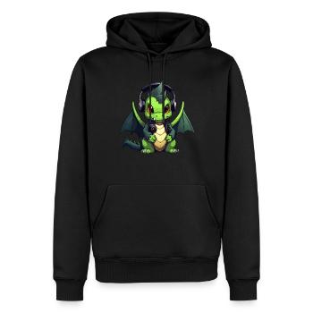 Mignon Dragon Gamer Gaming Dragon Lover - Sweat à capuche Premium bio Homme - noir - Devant - Nico (187cm)