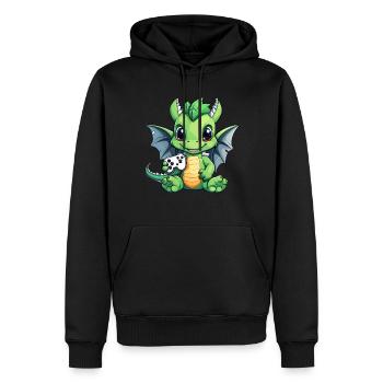 Mignon Dragon Gamer Gaming Dragon Lover - Sweat à capuche Premium bio Homme - noir - Devant - Nico (187cm)