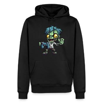 Mignon Zombie Joueur Gaming Zombie Lover - Sweat à capuche Premium bio Homme - noir - Devant - Nico (187cm)