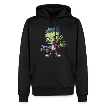 Mignon Zombie Joueur Gaming Zombie Lover - Sweat à capuche Premium bio Homme - noir - Devant - Nico (187cm)