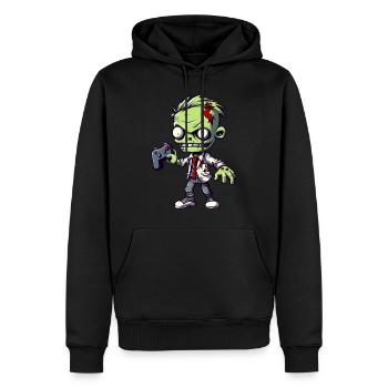 Mignon Zombie Joueur Gaming Zombie Lover - Sweat à capuche Premium bio Homme - noir - Devant - Nico (187cm)