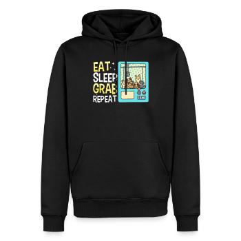 Claw Game Funny Claw Machine - Men’s Premium Organic Hoodie - black - Front - Nico (187cm)