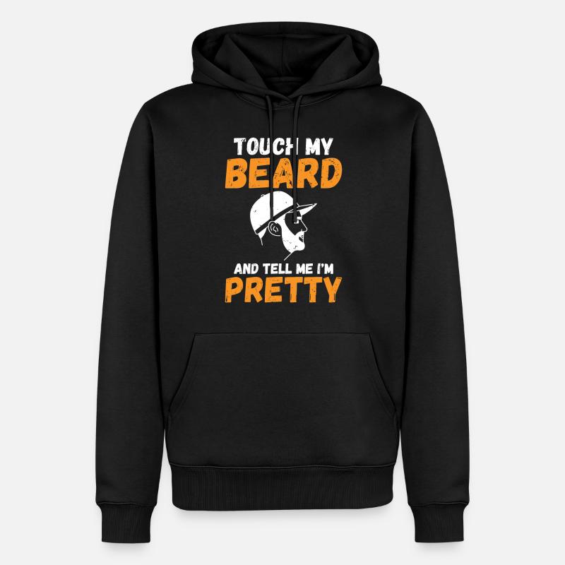Giftidea Barbe Homme - Sweat à capuche Premium bio Homme - noir