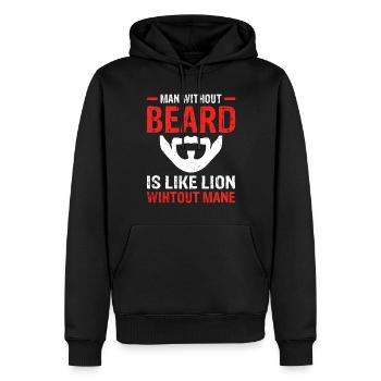 Giftidea Beard Men - Männer Premium Bio Hoodie - Schwarz - Vorne - Nico (187cm)
