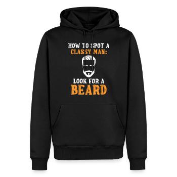 Giftidea Beard Men - Männer Premium Bio Hoodie - Schwarz - Vorne - Nico (187cm)