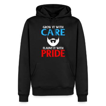 Giftidea Beard Men - Männer Premium Bio Hoodie - Schwarz - Vorne - Nico (187cm)